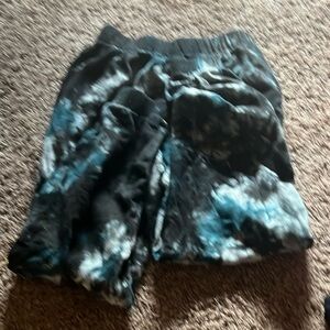 Marble black and blue sweatpants